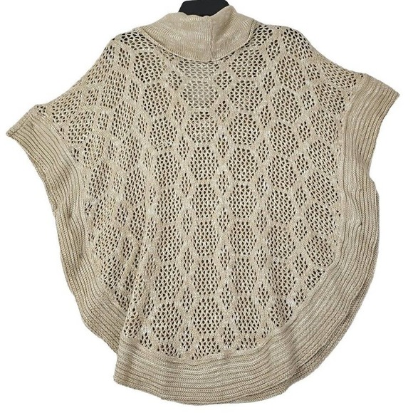 Two-One-Two New York ~Woman Size XL~ Beige Knit Cowl Neck Kimono Sweater Boho. - Picture 4 of 12